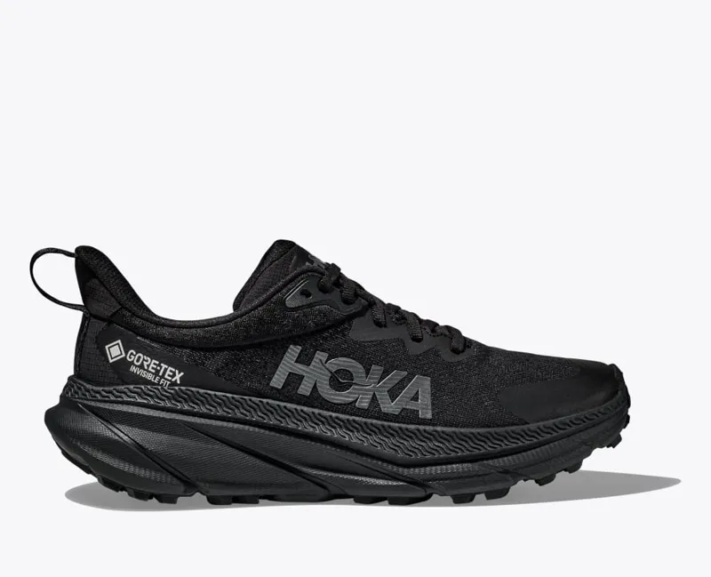 HOKA Challenger 7 GORE-TEX Women's Road/Trail Running Shoe in Black/Black