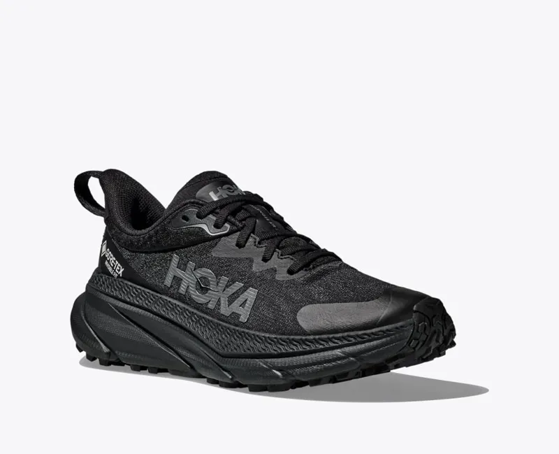 HOKA Challenger 7 GORE-TEX Women's Road/Trail Running Shoe in Black/Black-7