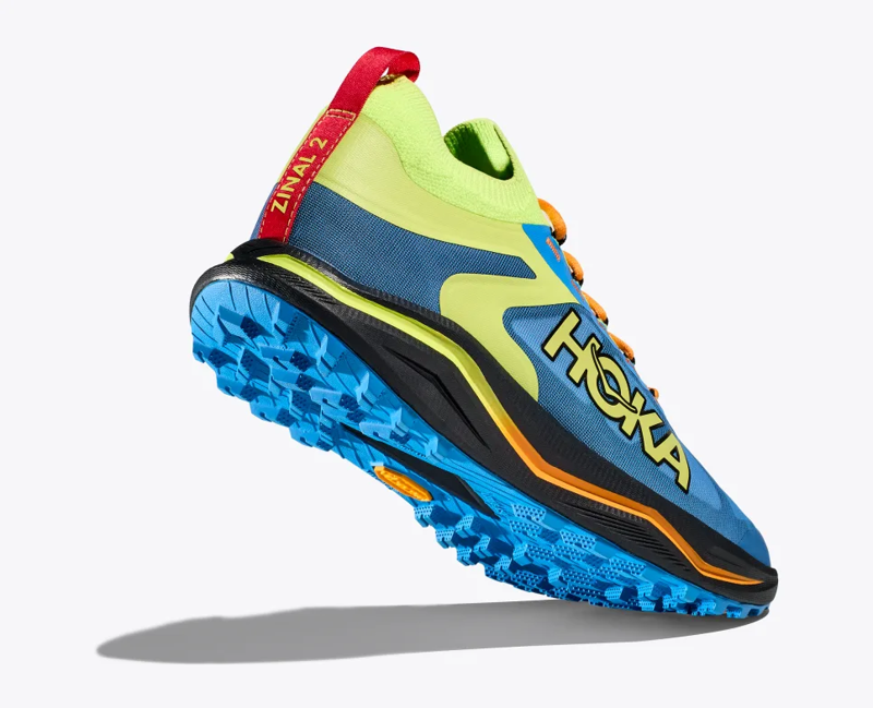 HOKA Zinal 2 Men's Trail Running Shoe in Diva Blue/Lettuce-4