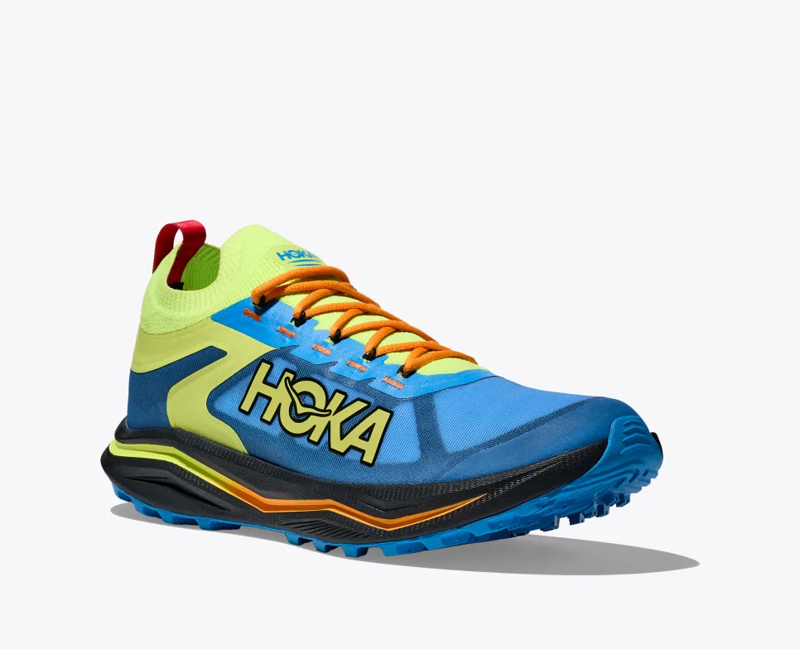 HOKA Zinal 2 Men's Trail Running Shoe in Diva Blue/Lettuce-6
