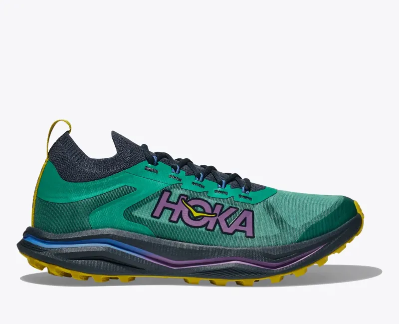 HOKA Zinal 2 Women's Trail Running Shoe in Tech Green/Strata