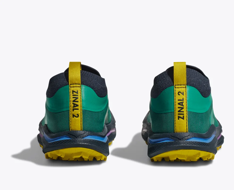 HOKA Zinal 2 Women's Trail Running Shoe in Tech Green/Strata-5