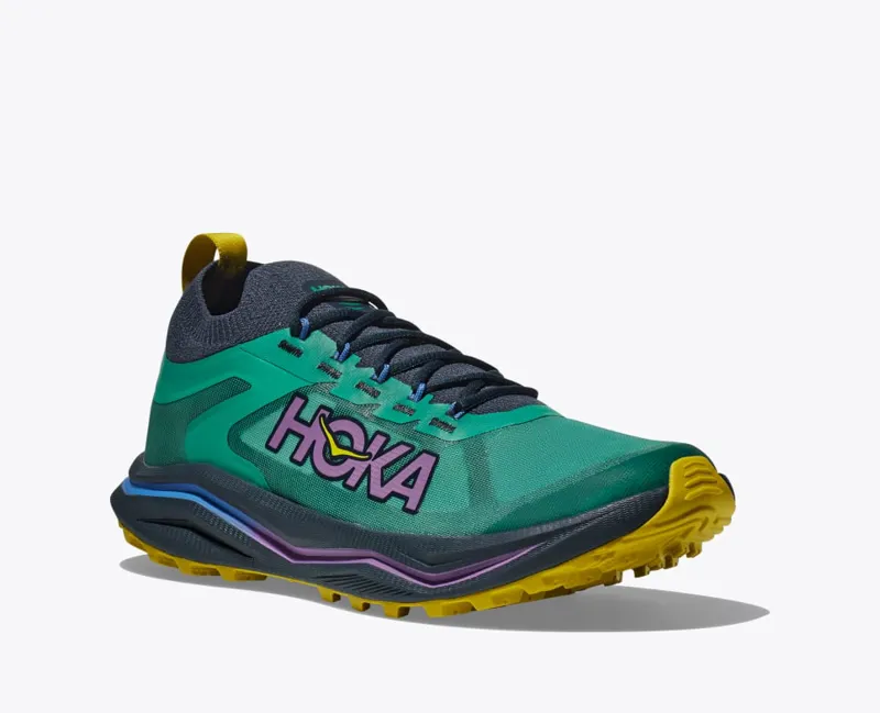 HOKA Zinal 2 Women's Trail Running Shoe in Tech Green/Strata-6