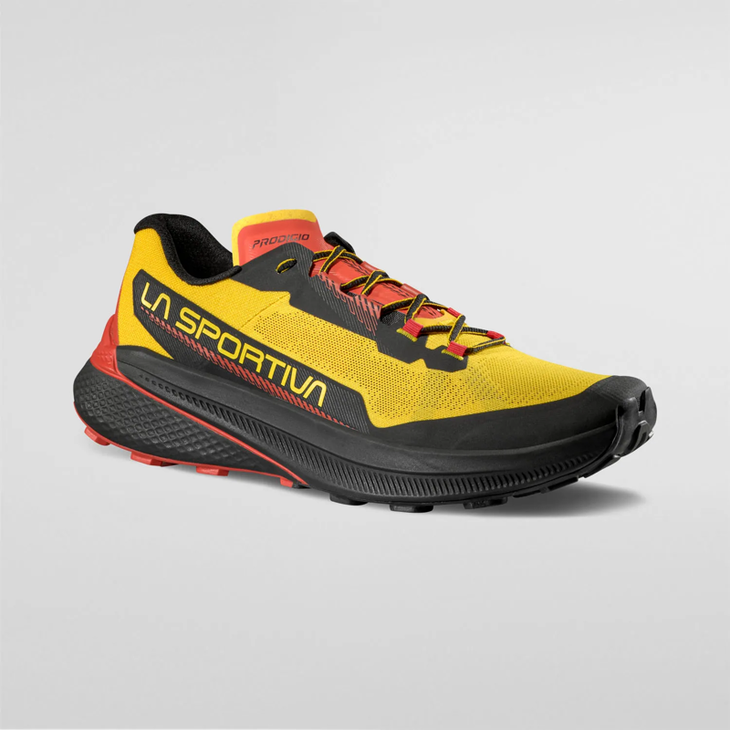 La Sportiva Prodigio Men's Trail Running Shoe in Yellow/Black-7