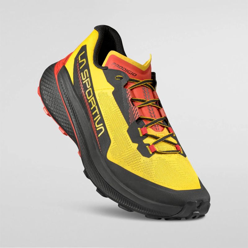 La Sportiva Prodigio Men's Trail Running Shoe in Yellow/Black-5