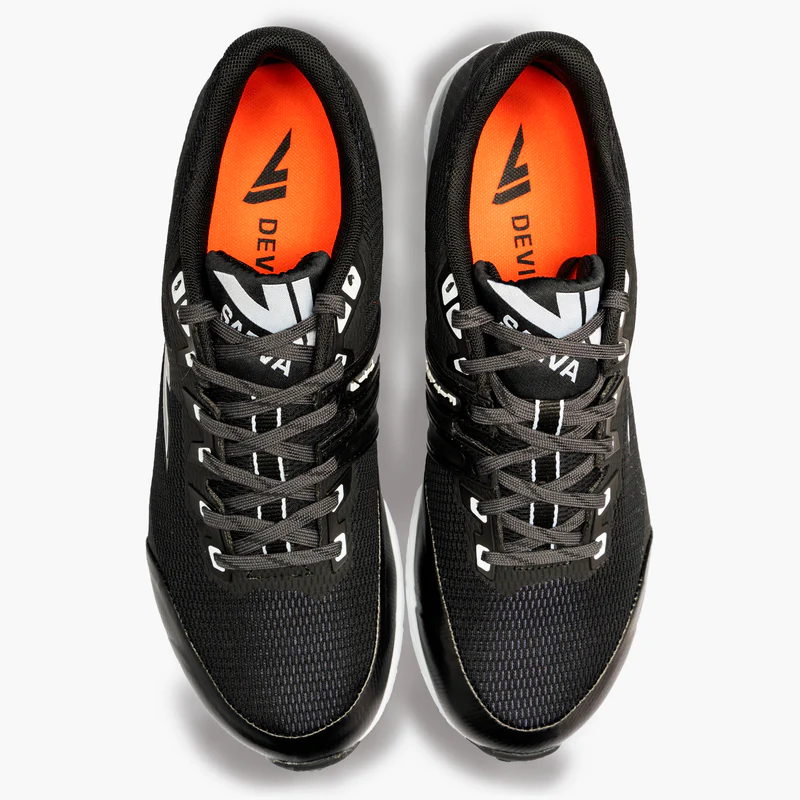 VJ Sport Sarva Devil5 Unisex Studded Running Shoe in Black-2