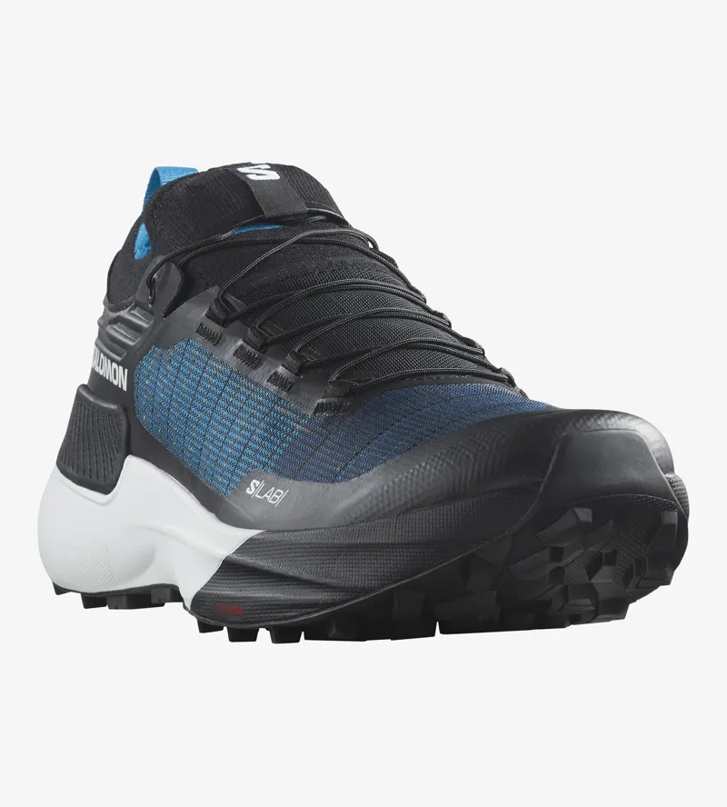 Salomon S/LAB Genesis Unisex Trail Running Shoe in Black/White/Blue Danube-4