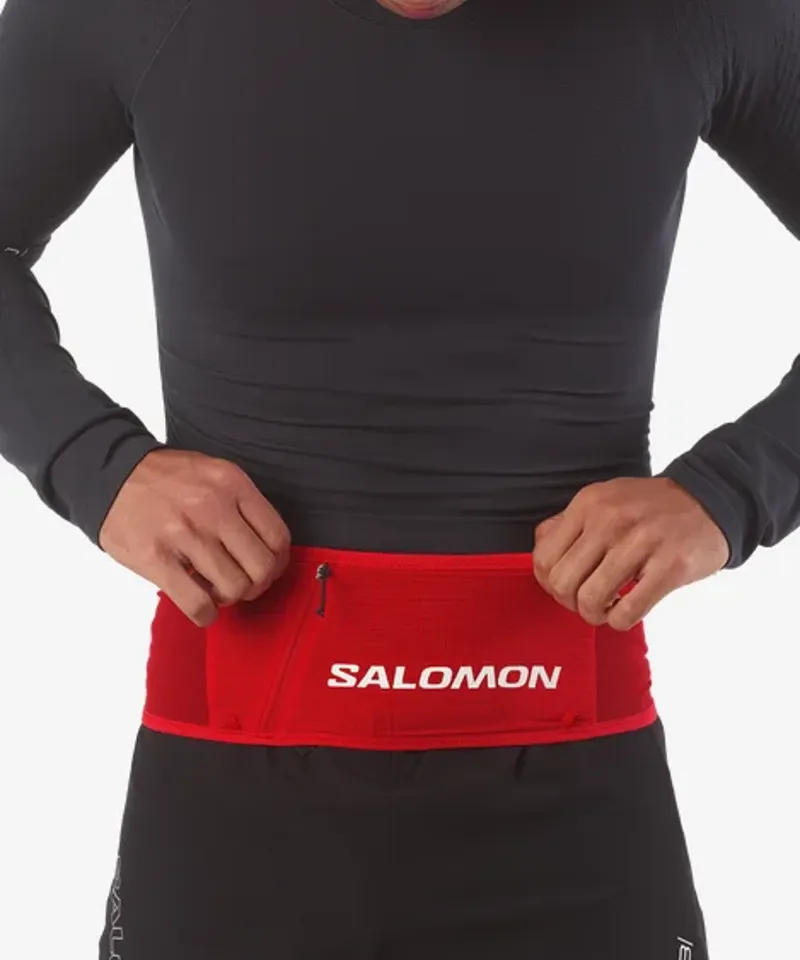 Salomon S/LAB Unisex Waist Belt in Fiery Red/Black-5
