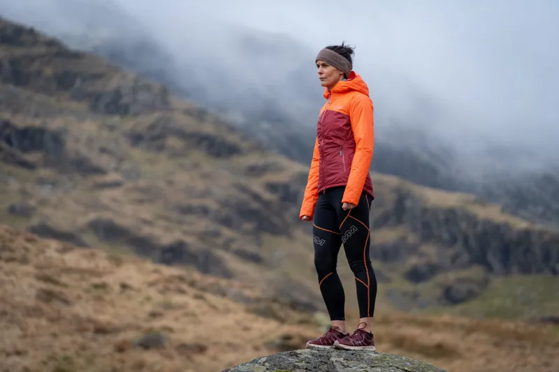 OMM Barrage Women's Insulated Waterproof Jacket in Dark Red/Orange-8