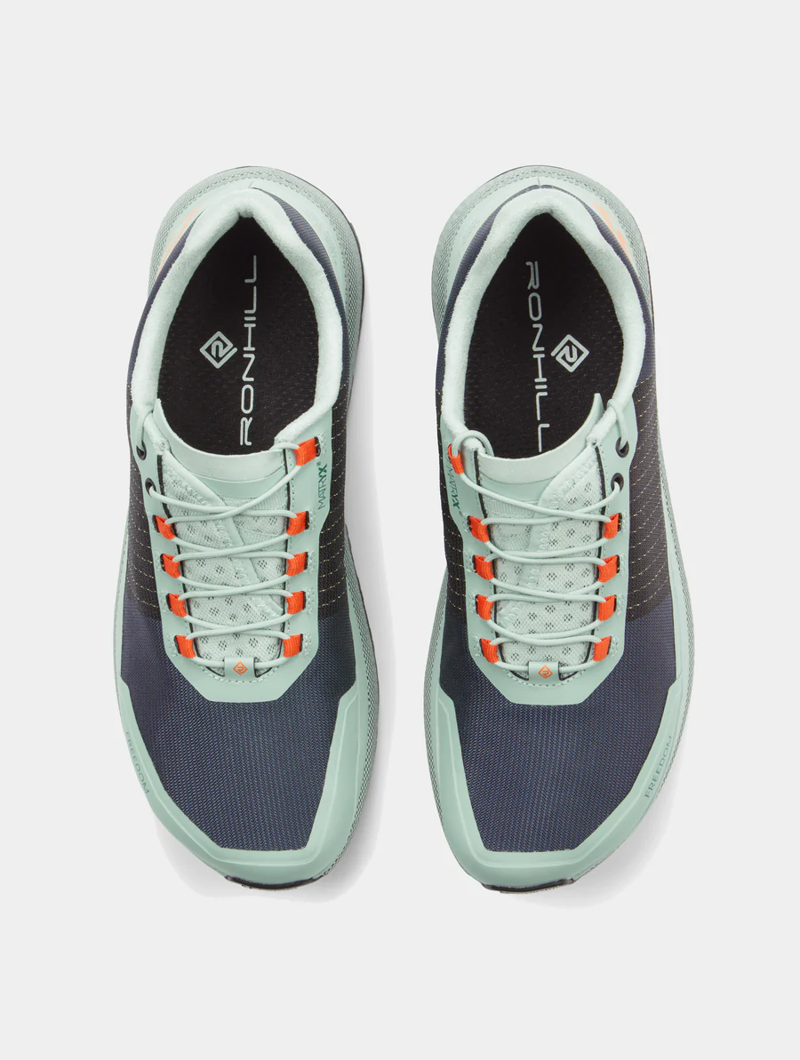 Ronhill Freedom Women's Trail Running Shoe in Teal/Eggshell/Pastel Red-2