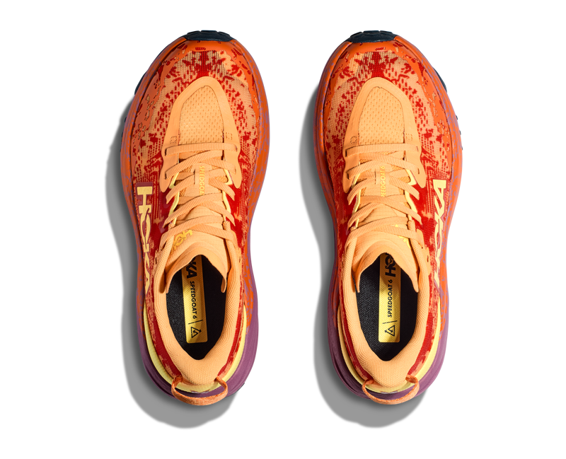 HOKA Speedgoat 6 Women's Trail Running Shoe in Sherbet/Beet Root-2
