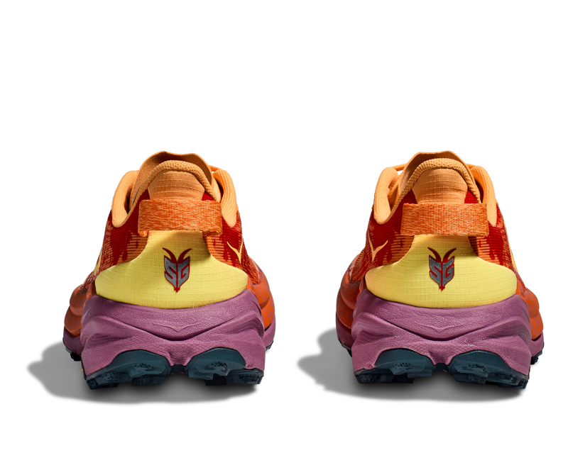 HOKA Speedgoat 6 Women's Trail Running Shoe in Sherbet/Beet Root-5