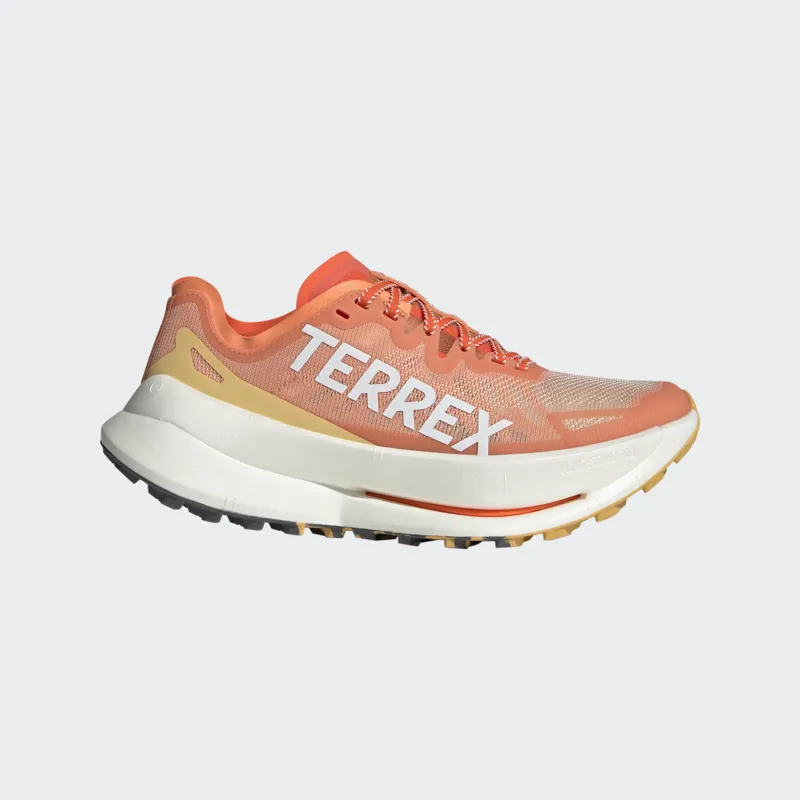 adidas Terrex Agravic Speed Ultra Women's Trail Running Shoe in Amber Tint/Crystal White/SemSpa