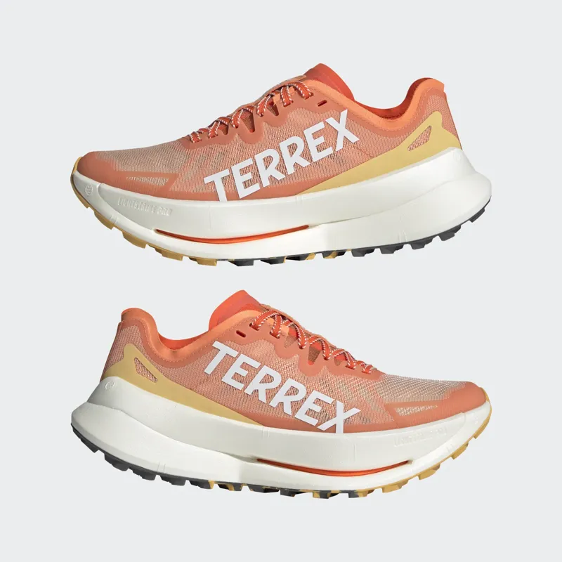 adidas Terrex Agravic Speed Ultra Women's Trail Running Shoe in Amber Tint/Crystal White/SemSpa-8