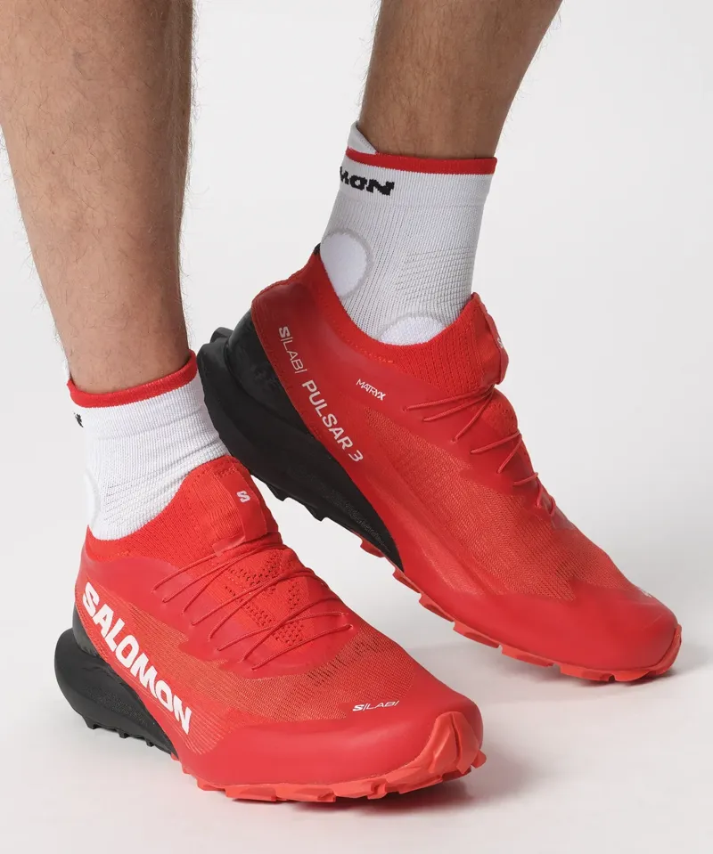 Salomon S/LAB Pulsar 3 Unisex Trail Running Shoe in Fiery Red/Black-5