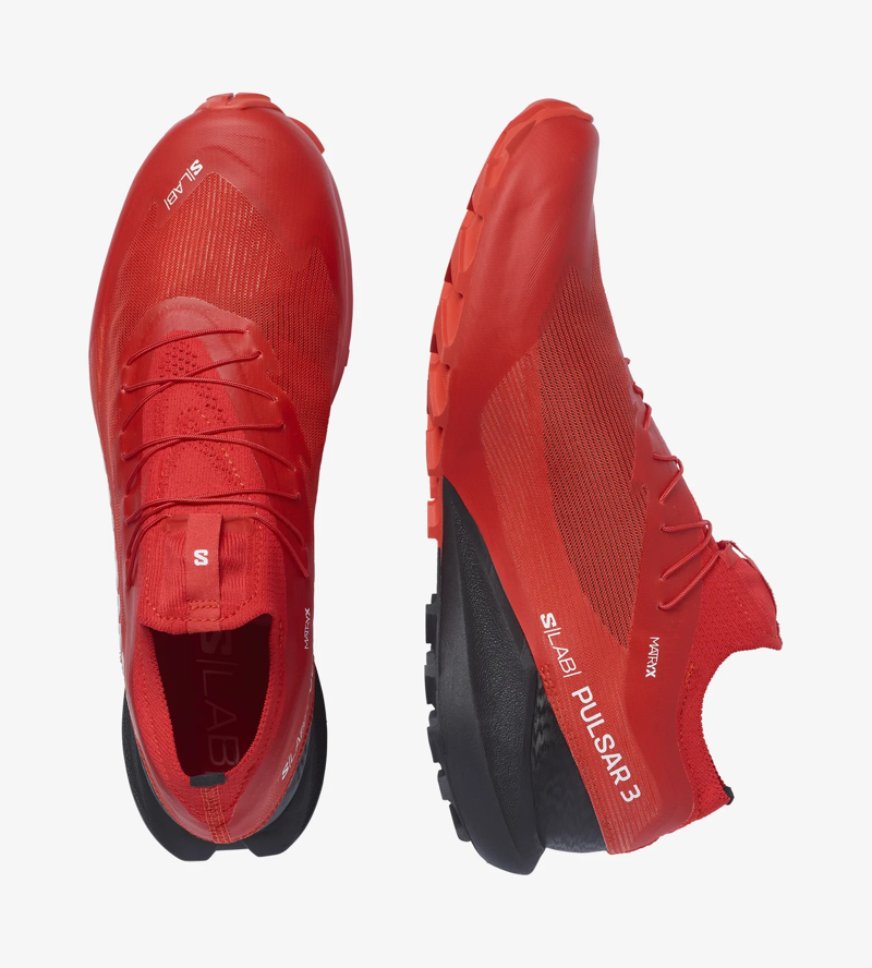 Salomon S/LAB Pulsar 3 Unisex Trail Running Shoe in Fiery Red/Black-2