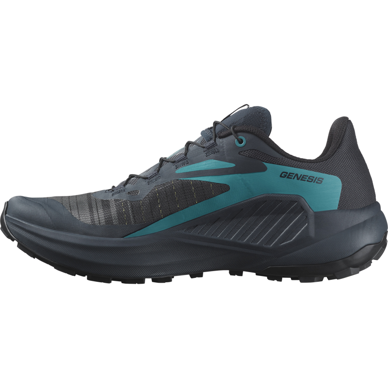 Salomon Genesis Men's Trail Running Shoe in Carbon/Tahitian Tide/Quiet Shade-3