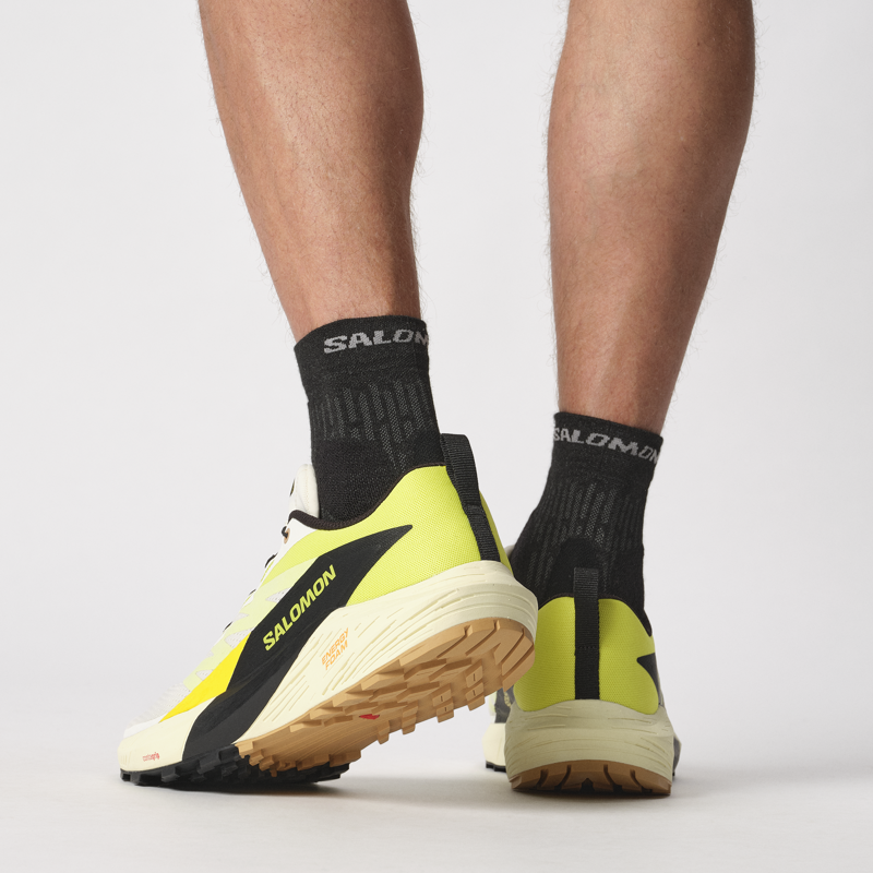 Salomon Sense Ride 5 Men's Trail Running Shoe in Vanilla Ice/Sulphur Spring/Black-11