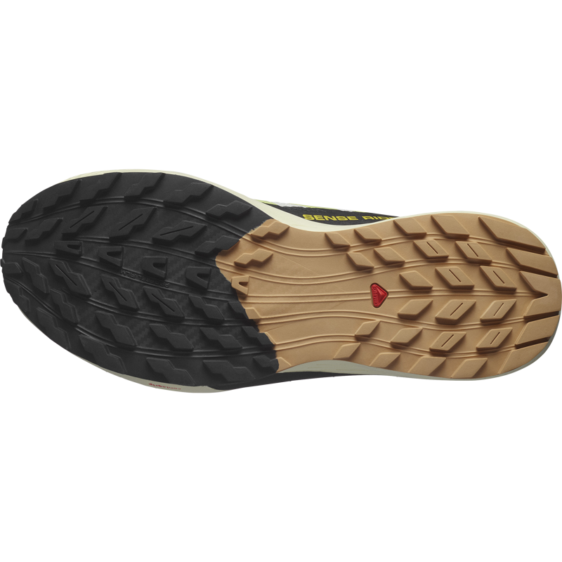 Salomon Sense Ride 5 Men's Trail Running Shoe in Vanilla Ice/Sulphur Spring/Black-1