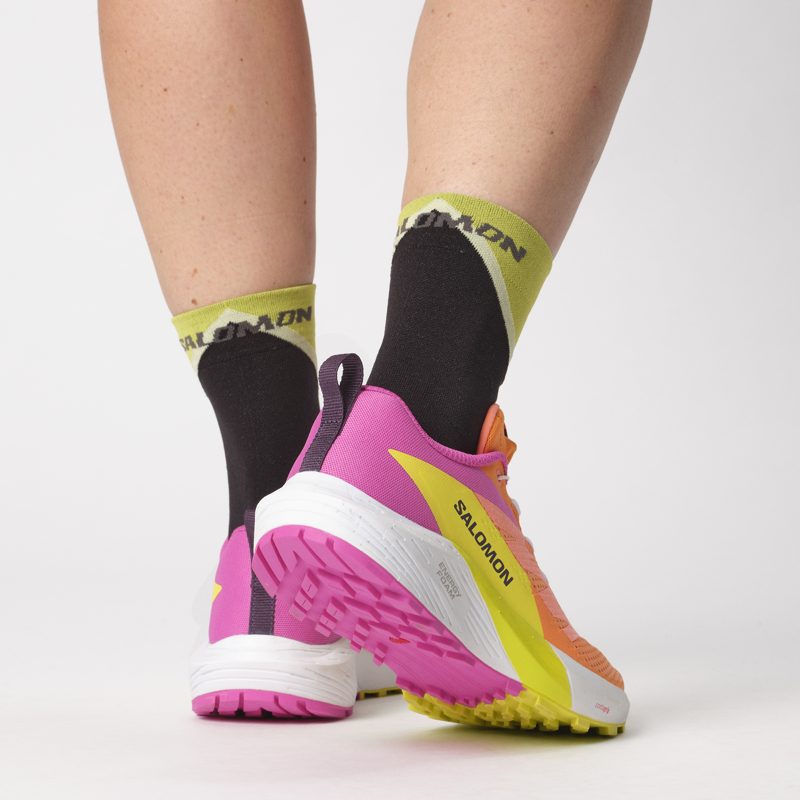 Salomon Sense Ride 5 Women's Trail Running Shoe in Bird Of Paradise/White/Sulphur Spring-10