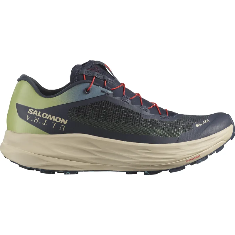 Salomon S/LAB Ultra Unisex Trail Running Shoe in Sage/Cameo Blue/Night Sky