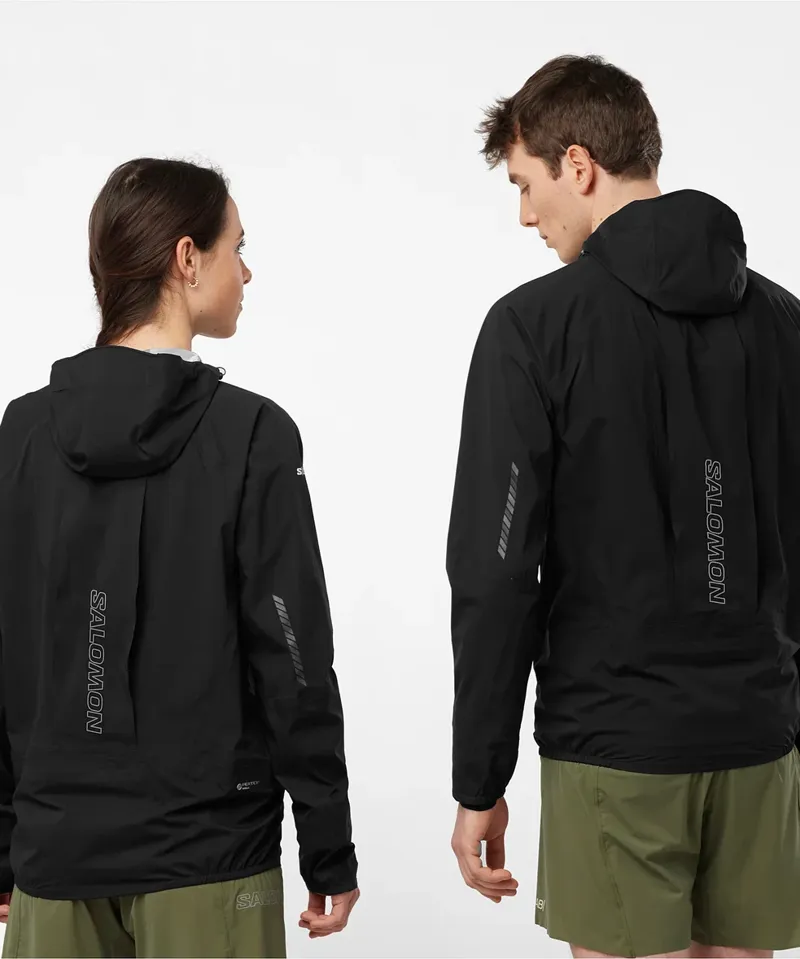 Salomon S/LAB Ultra Unisex Waterproof Running Jacket in Deep Black-1