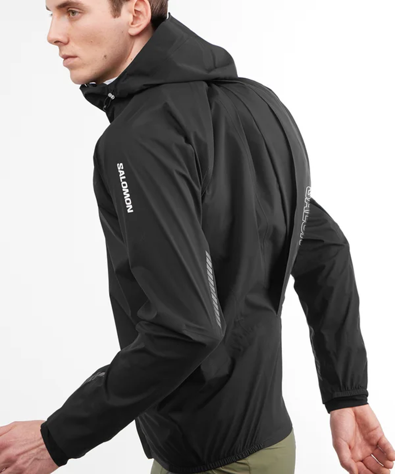 Salomon S/LAB Ultra Unisex Waterproof Running Jacket in Deep Black-4