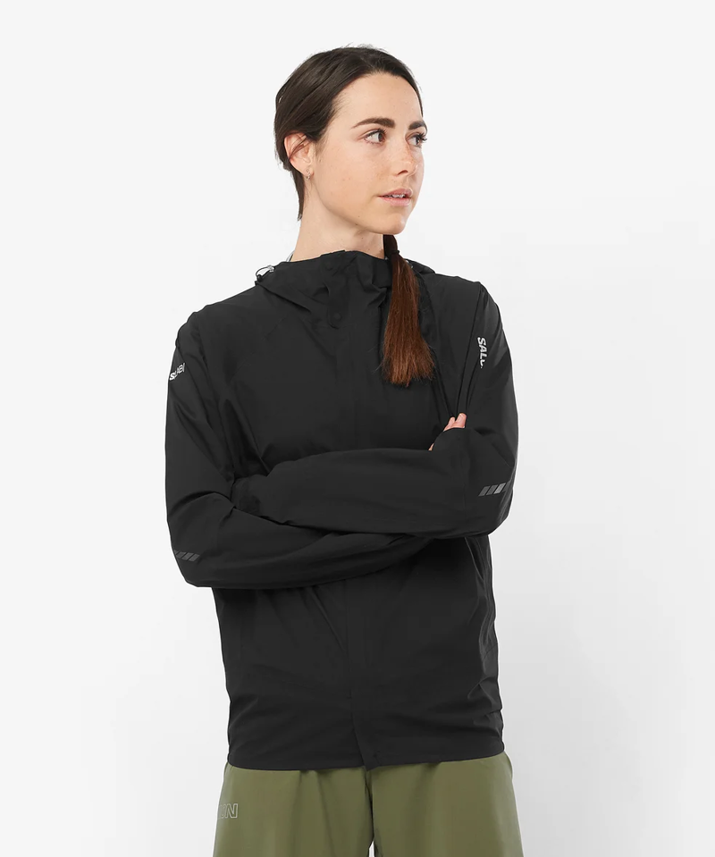 Salomon S/LAB Ultra Unisex Waterproof Running Jacket in Deep Black-10