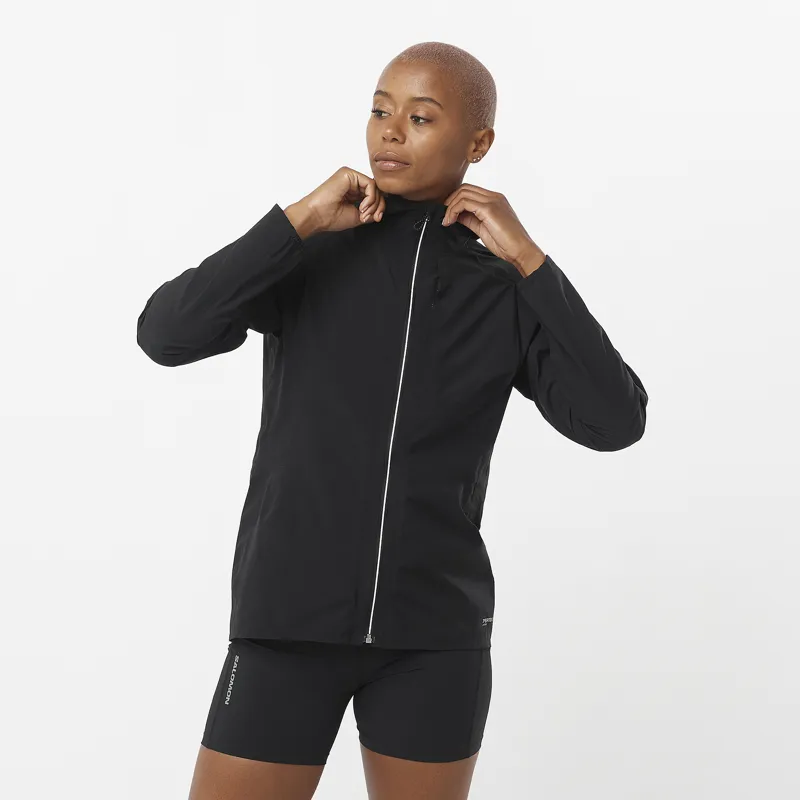 Salomon Bonatti Trail Women's Waterproof Running Jacket in Deep Black-3