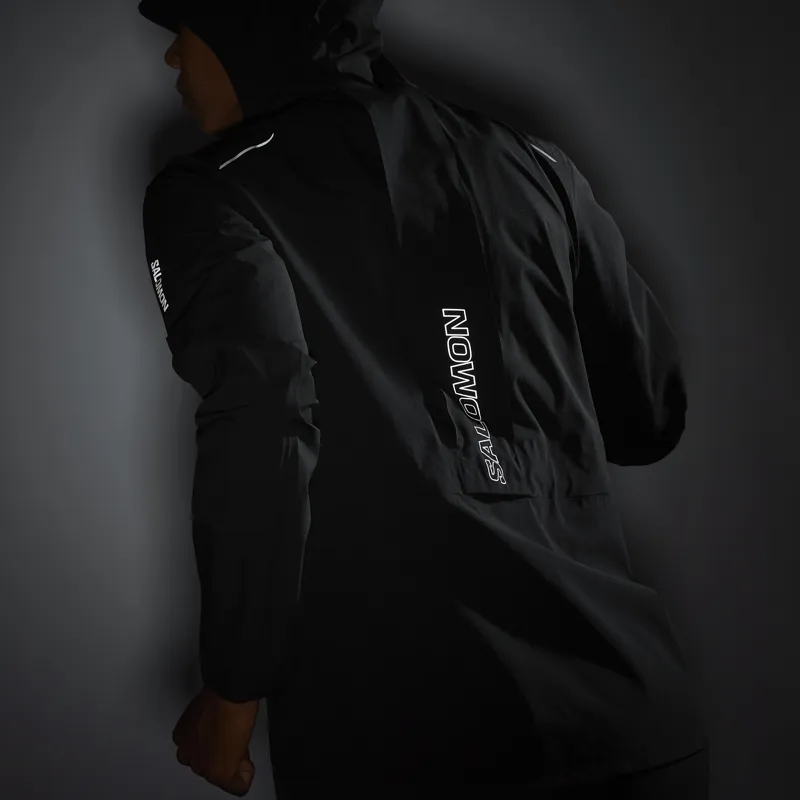 Salomon Bonatti Trail Women's Waterproof Running Jacket in Deep Black-8