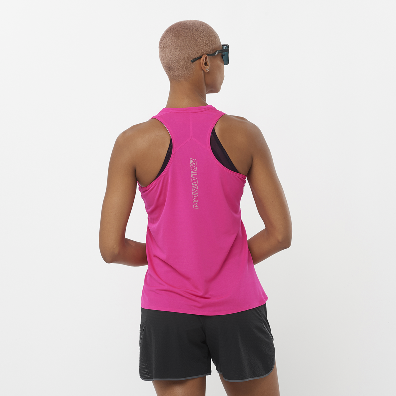 Salomon Sense Aero Women's Singlet in Beetroot Purple-2