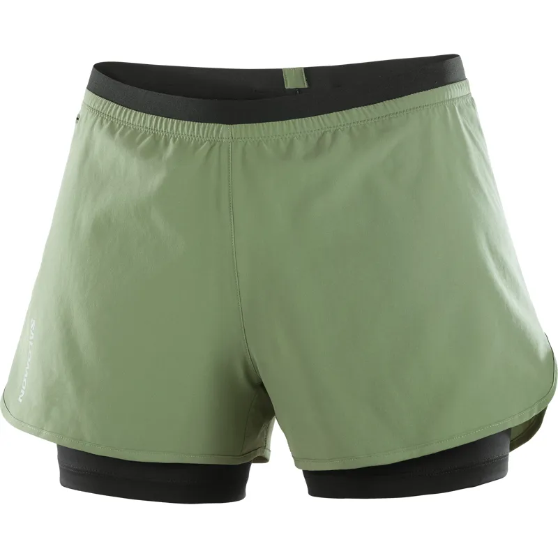 Salomon Cross 2in1 Women's Running Short in Laurel Wreath