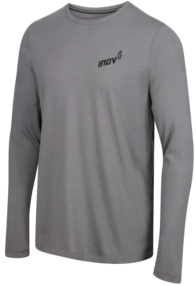 Inov8 Men's Graphic Tee LS 'Brand' in Grey