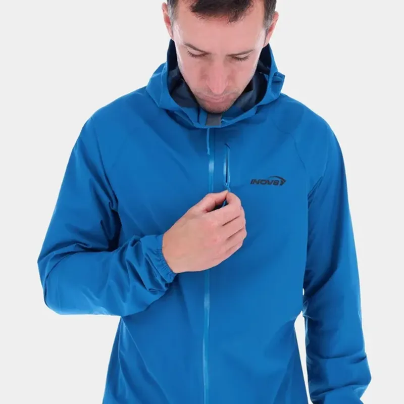 Inov8 Stormshell Men's Waterproof Running Jacket in Blue-3