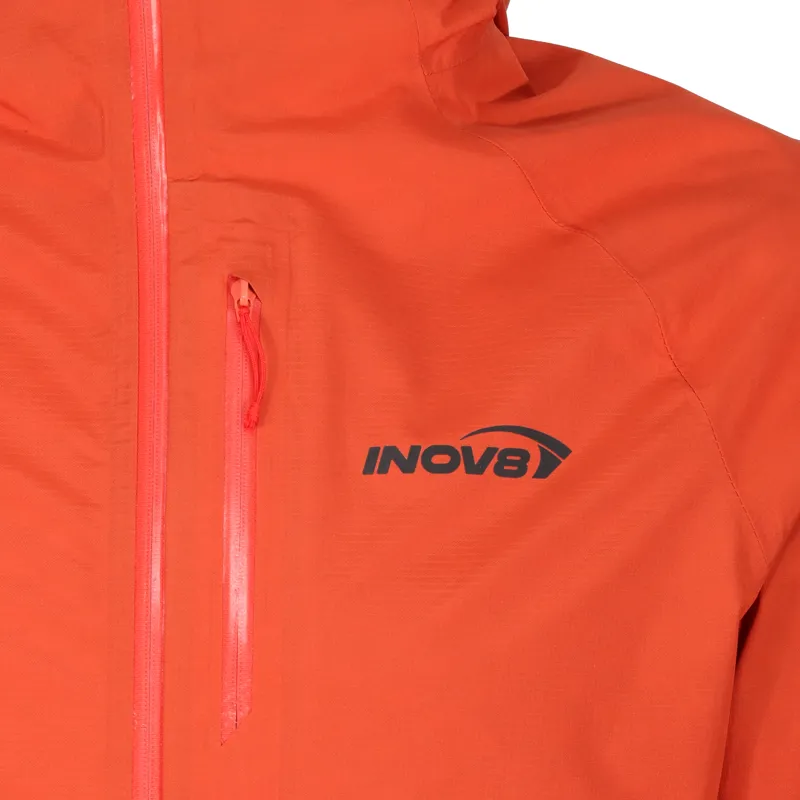 Inov8 Stormshell FZ V2 Men's Waterproof Running Jacket in Fiery Red-3