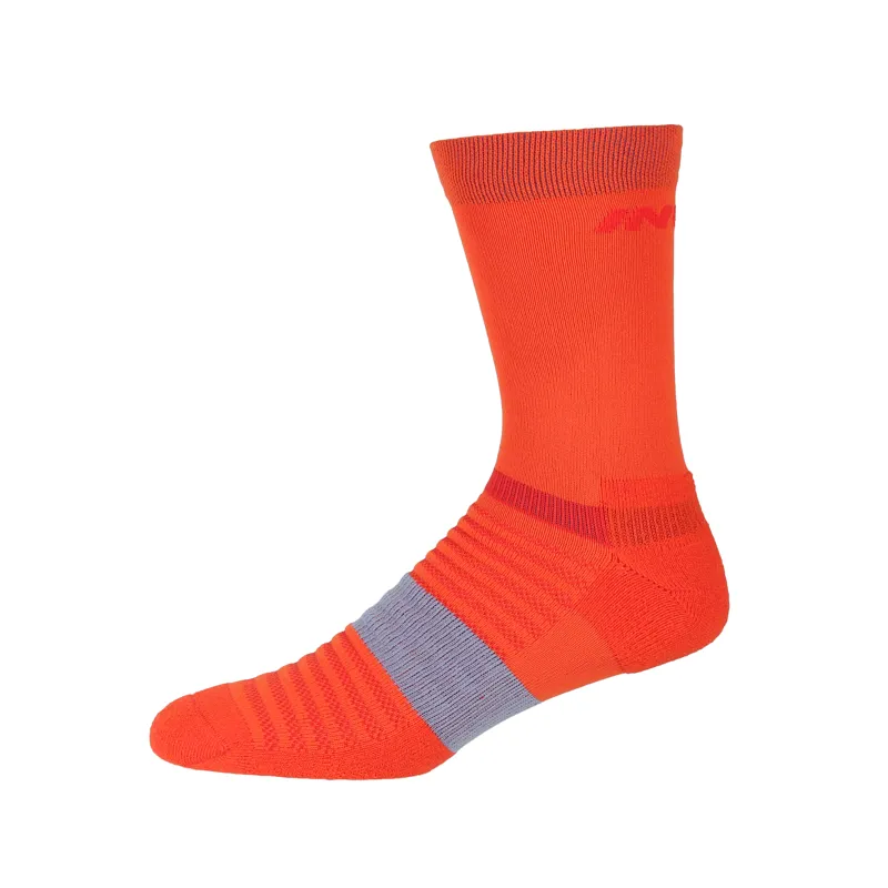 Inov8 Active High Sock in Fiery Red/Blue Grey-4