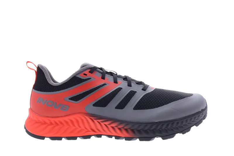 Inov8 TrailFly Wide Men's Trail Running Shoe in Black/Fiery Red/Dark Grey