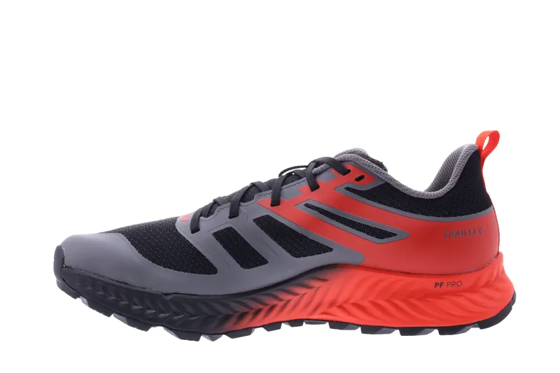 Inov8 TrailFly Wide Men's Trail Running Shoe in Black/Fiery Red/Dark Grey-3