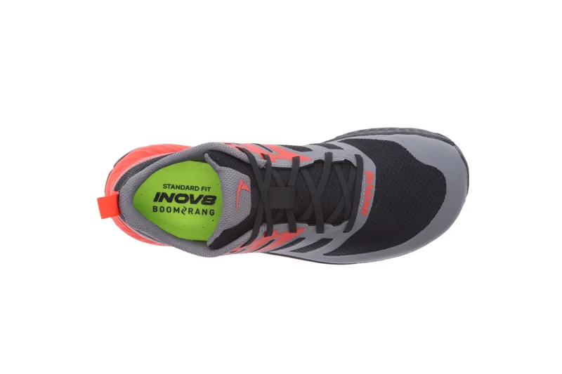 Inov8 TrailFly Wide Men's Trail Running Shoe in Black/Fiery Red/Dark Grey-2