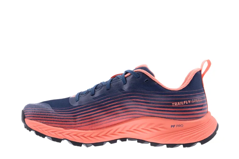 Inov8 TrailFly Speed Wide Women's Trail Running Shoe in Navy/Coral-3