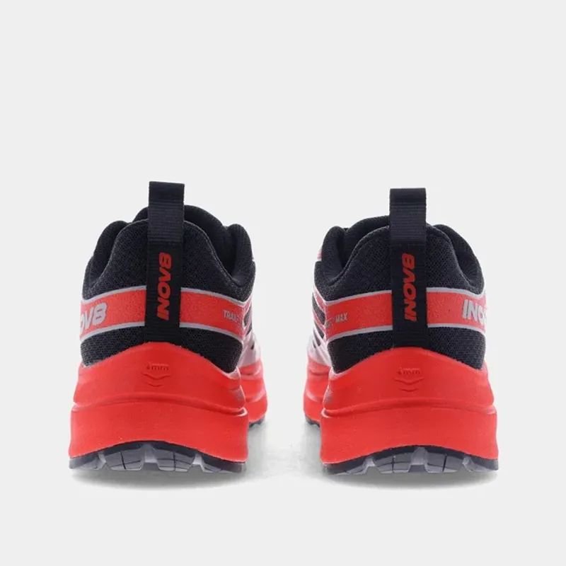 Inov8 TrailFly Max WIDE Men's Trail Running Shoe in Black/Light Grey/Red-4