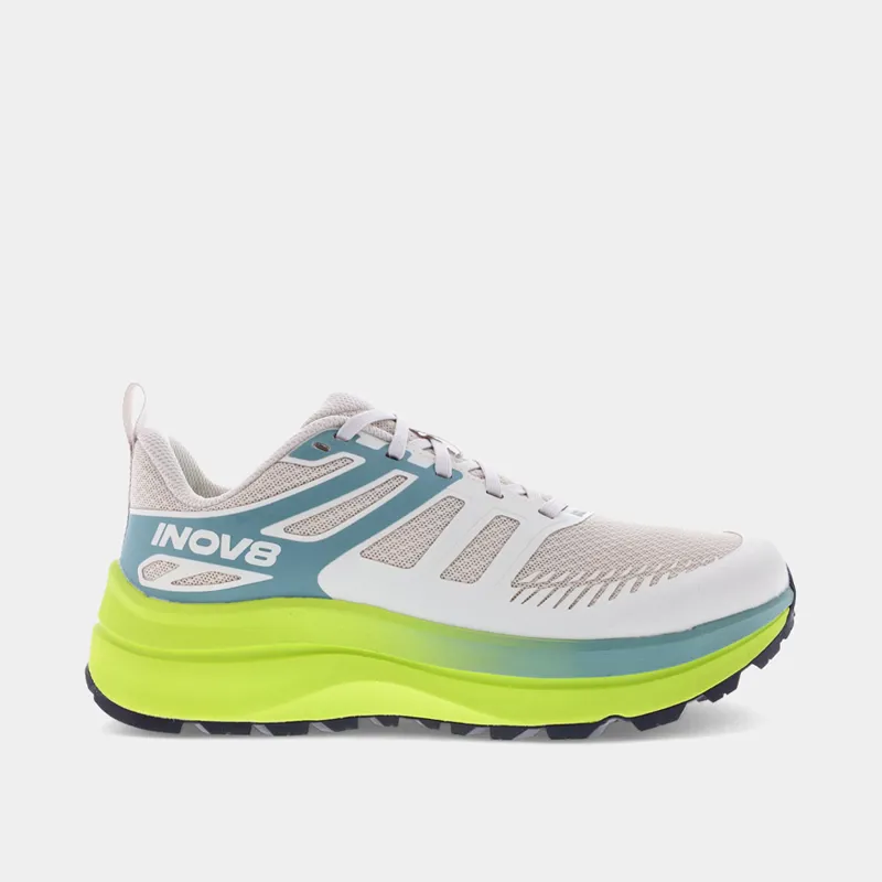 Inov8 TrailFly Max Women's Trail Running Shoe in Ivory/Storm Blue/Lime