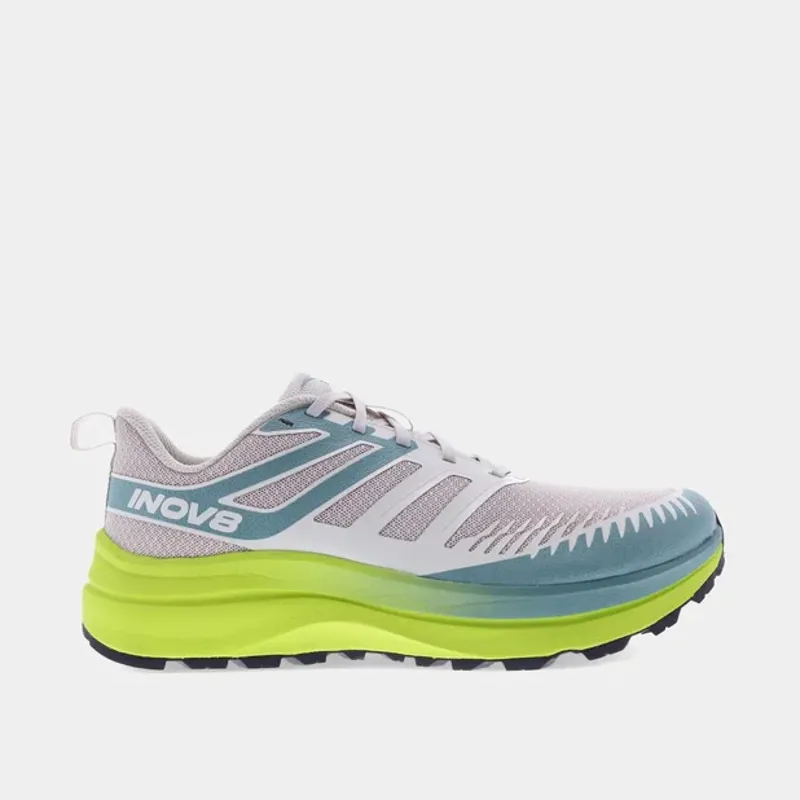 Inov8 TrailFly Max WIDE Women's Trail Running Shoe in Ivory/Storm Blue/Lime