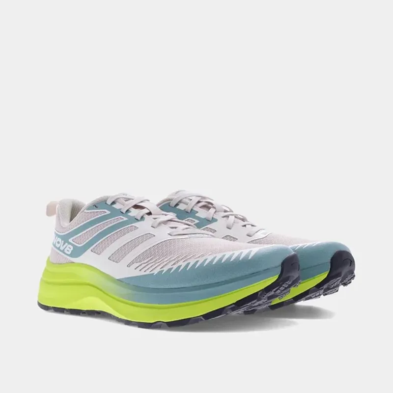 Inov8 TrailFly Max WIDE Women's Trail Running Shoe in Ivory/Storm Blue/Lime-5