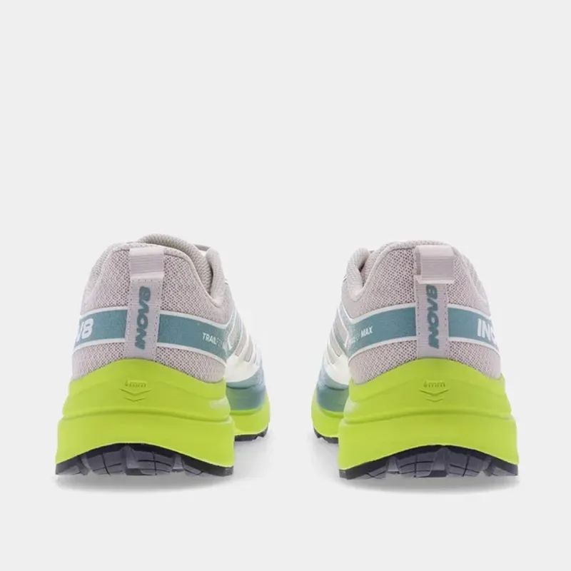 Inov8 TrailFly Max WIDE Women's Trail Running Shoe in Ivory/Storm Blue/Lime-4