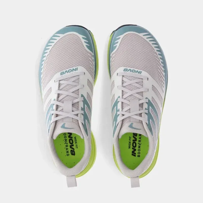 Inov8 TrailFly Max WIDE Women's Trail Running Shoe in Ivory/Storm Blue/Lime-3