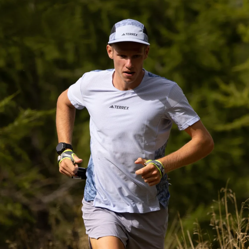adidas Terrex Heat.Rdy Five-Panel Graphic Cap in Blue Dawn/Black/Black-4