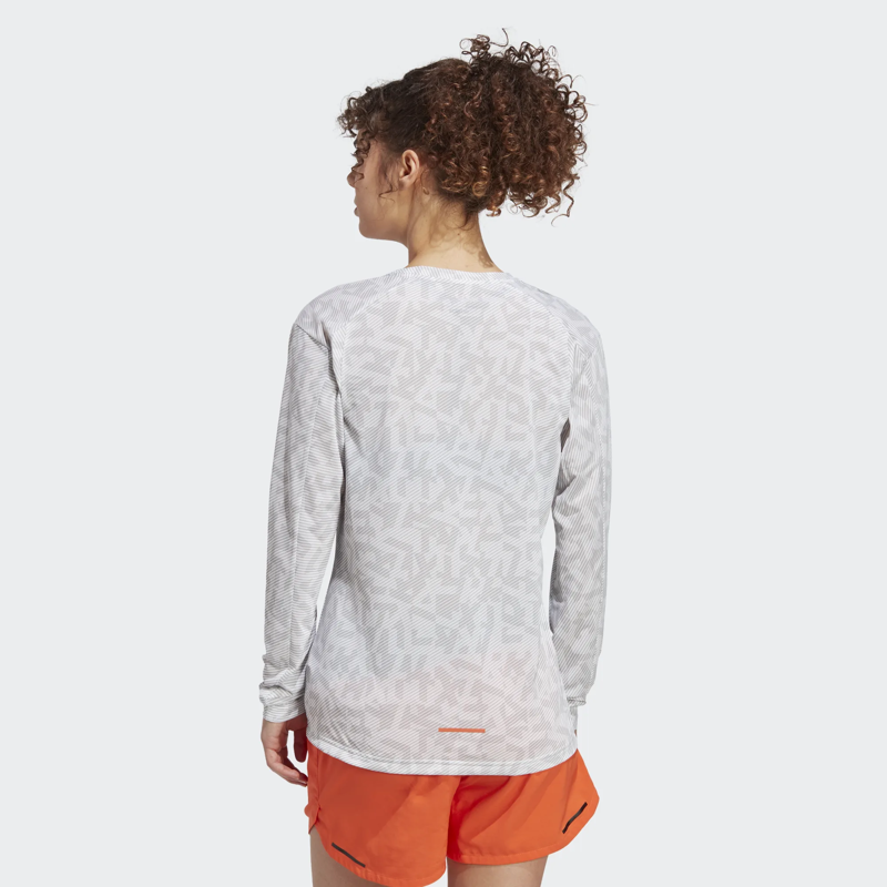 adidas Terrex Trail Running Long-Sleeve Women's Top in White/Grey Two-2
