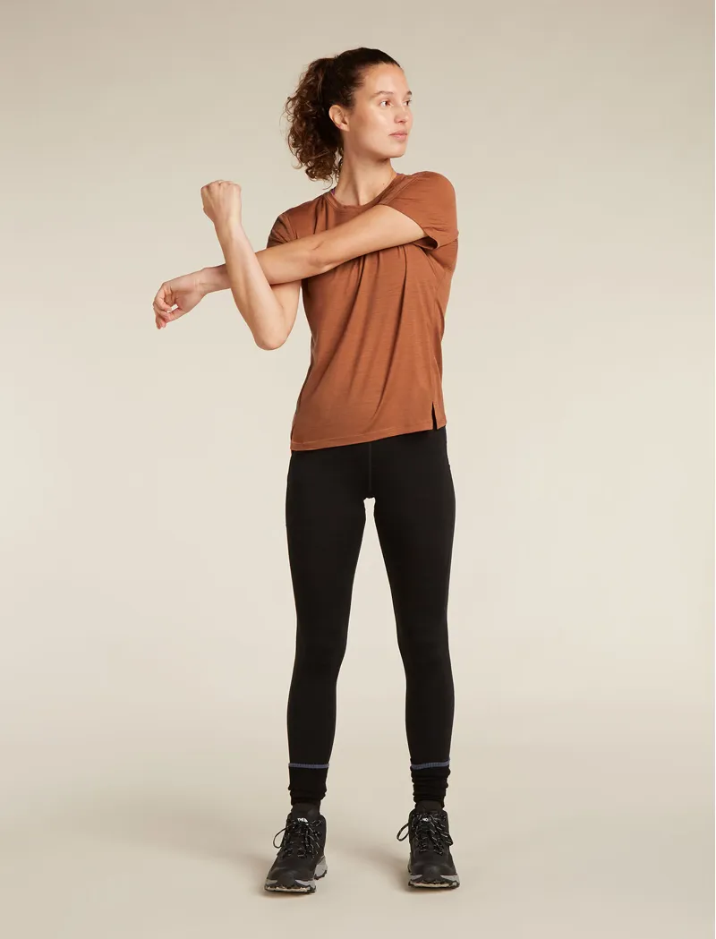 Icebreaker 150 MerinoFine Ace Short Sleeve Women's T-shirt in Dusty Clay-2