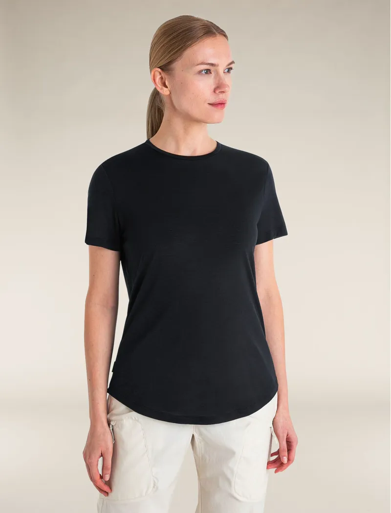 Icebreaker Merino Blend 125 Cool-Lite Sphere Short Sleeve Women's T-shirt in Black